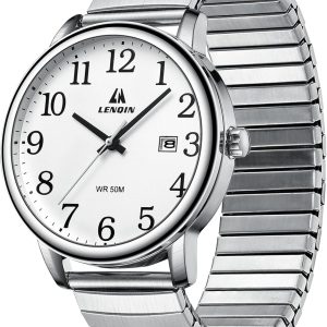 LN LENQIN Mens Watches Easy Read Analog Quartz Sport Waterproof Watch for Men with Date and 38mm