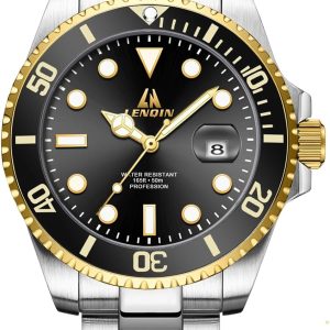 LN LENQIN Mens Watches Stainless Steel Waterproof Analog Quartz Watch for Men