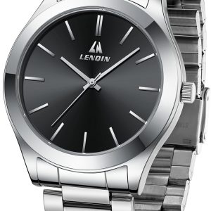 LN LENQIN Mens Watches Waterproof Stainless Steel Watch for Men Analog Quartz Fashion Business Designer Wristwatch : Clothing. Shoes & Jewelry